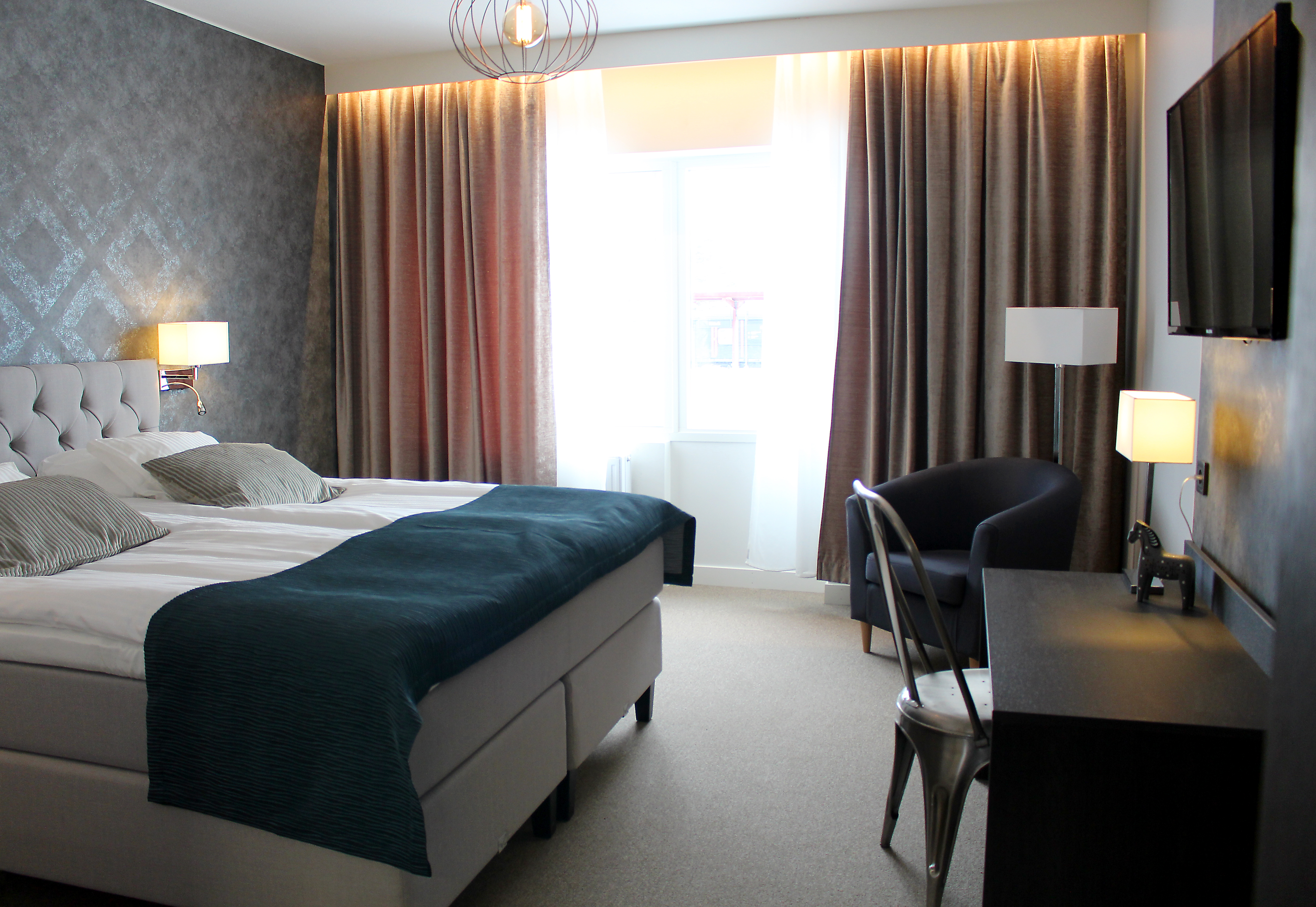 Nyrenoverade rum på Hotell Rättvik